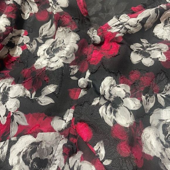 Torrid Floral Tunic Blouse Peplum Chiffon Camisole Sz 2 XXL Plus Size Top - Picture 6 of 14